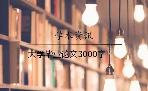 大学毕业论文3000字