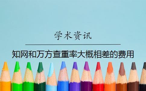 知网和万方查重率大概相差的费用