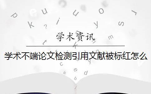 学术不端论文检测引用文献被标红怎么办？